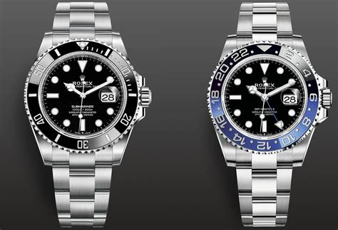 difference between rolex submariner and gmt master ii|rolex gmt vs submariner models.